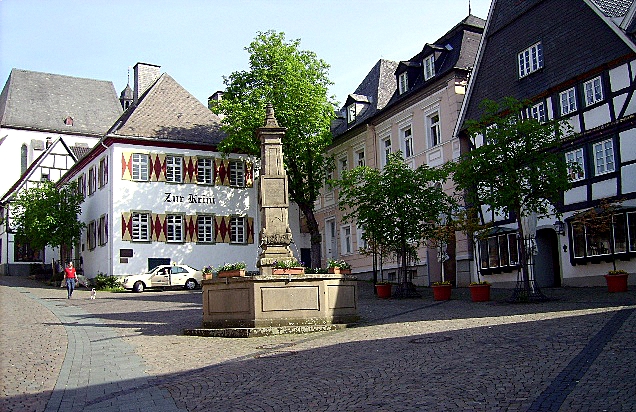 historischer Brunnen in der Alstastadt von Arnsberg